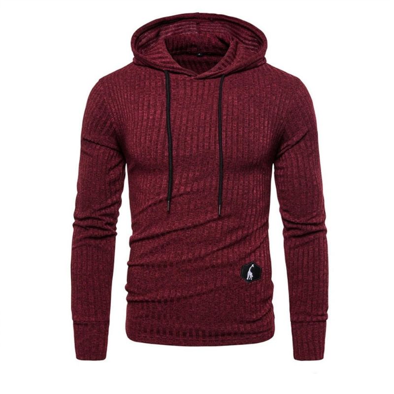 Heren Sweatshirts Effen Kleur Casual Stretch Slim Fit Hoodies Herfst Basic Streetwear - Sw01-Marineblauw