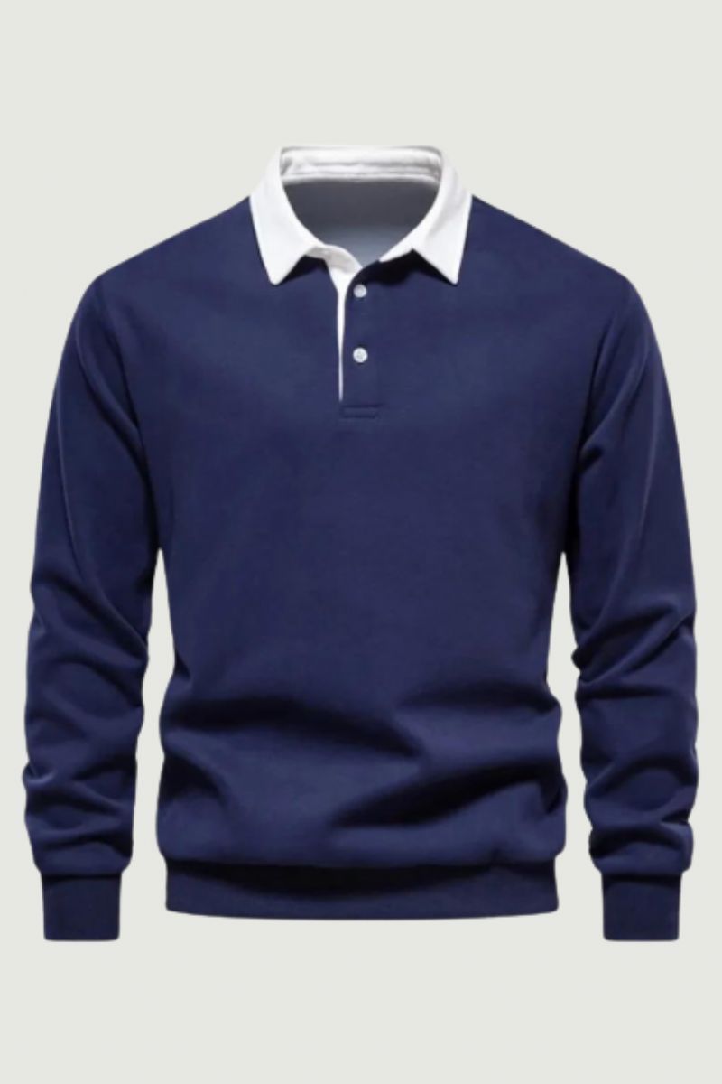 Herfstontwerp Polohals-sweatshirts Voor Heren Casual En Sociale Kleding Katoenen Herensweatshirts