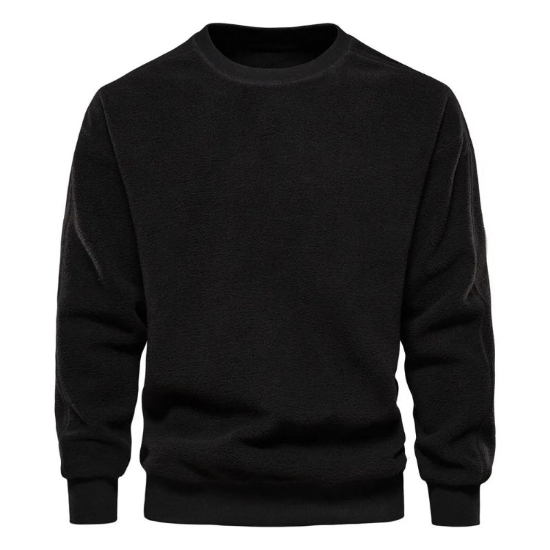 Sweater Heren Herfst-winterstijl Casual Eenvoudige Effen Trui-top - Zwart