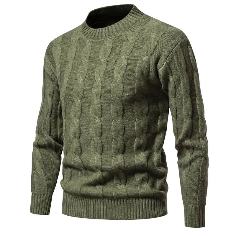 Truien Kleding Winter Vintage Trui Herenjassen Effen Gestreepte Heren Coltrui Herfst - Zwart